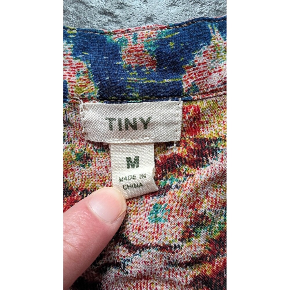 Anthropologie Tiny Patchwork Floral Boho Dress Medium Crochet Prairie Cottagecor - Picture 4 of 16